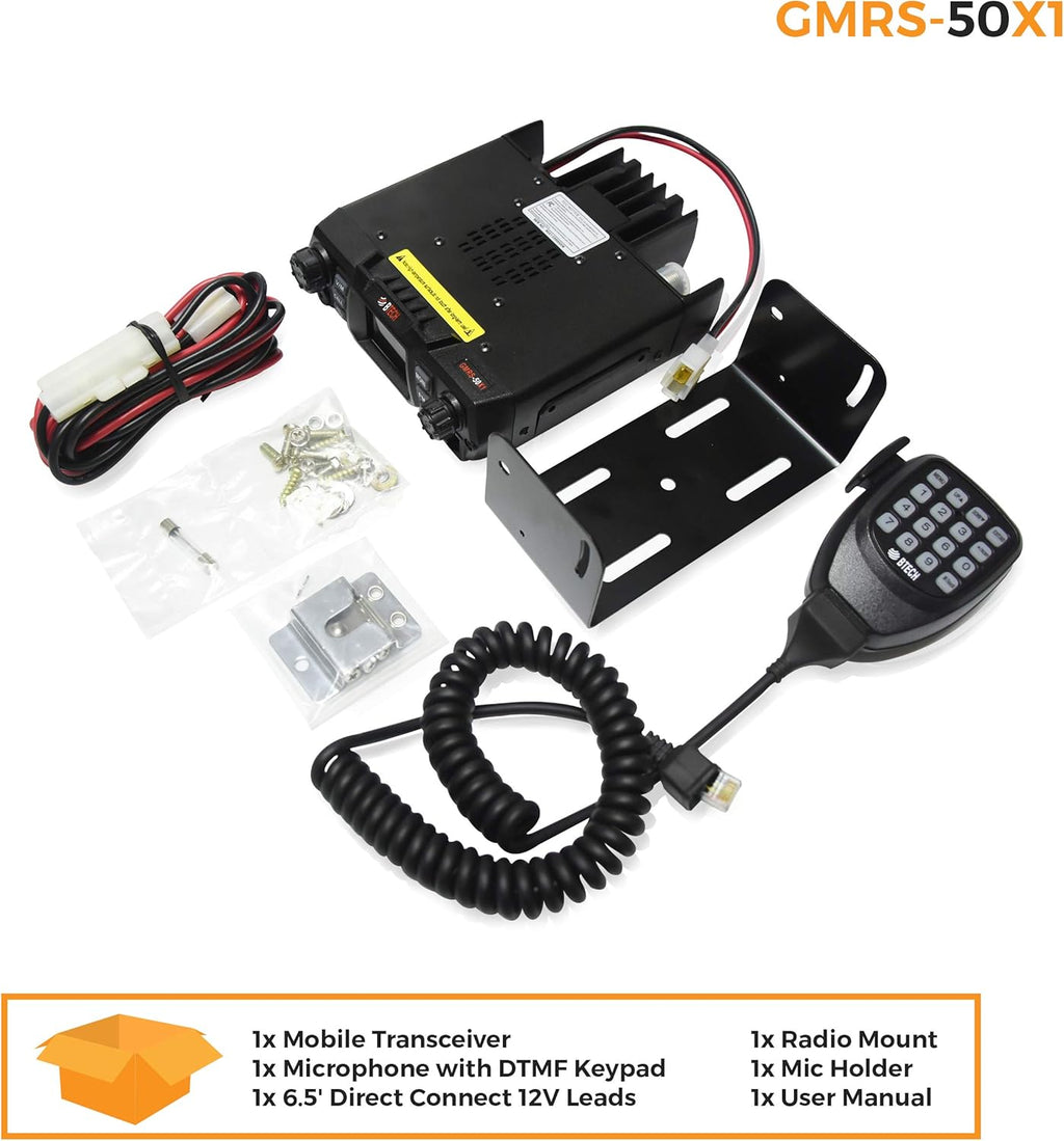 50 Watt GMRS Two-Way Radio with Dual Band Scanning Receiver T802236