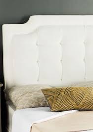 White Tufted Velvet Headboard T65644