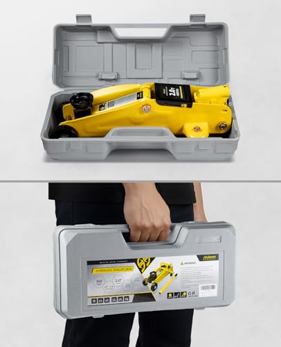 2 Ton Low Profile Hydraulic Trolley Floor Jack with Storage Case G364
