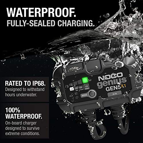 1-Bank 5A 12V Waterproof Marine Battery Charger K38205