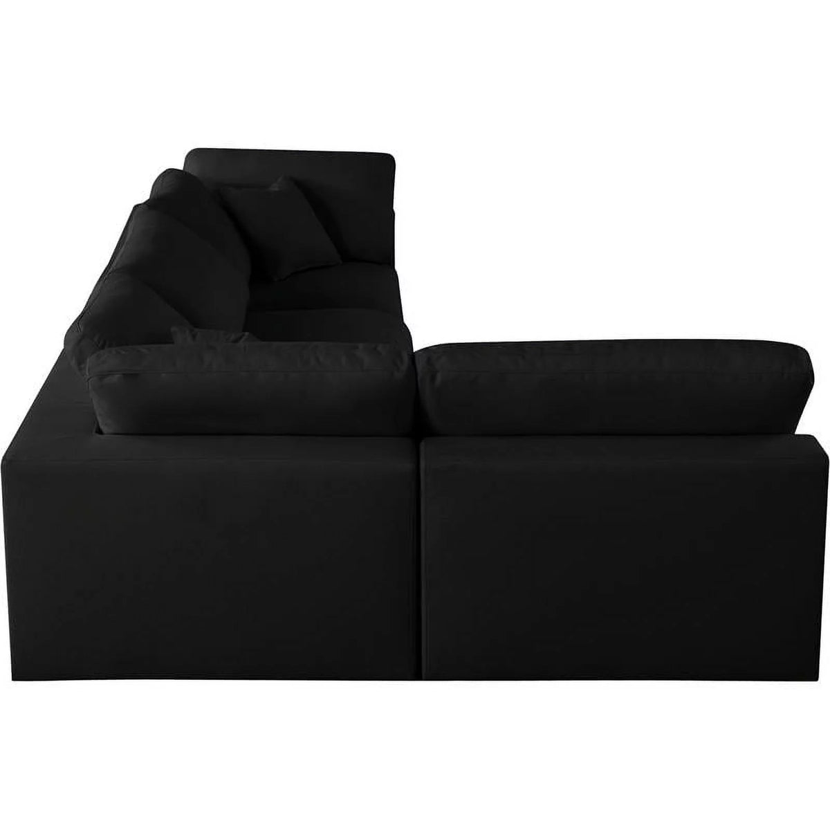 Black Linen Fabric Modular Sectional Z975507