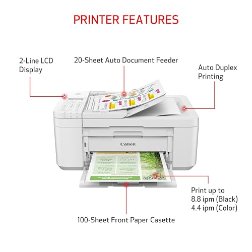 White All-in-One Wireless Printer with Auto Document Feeder N75528