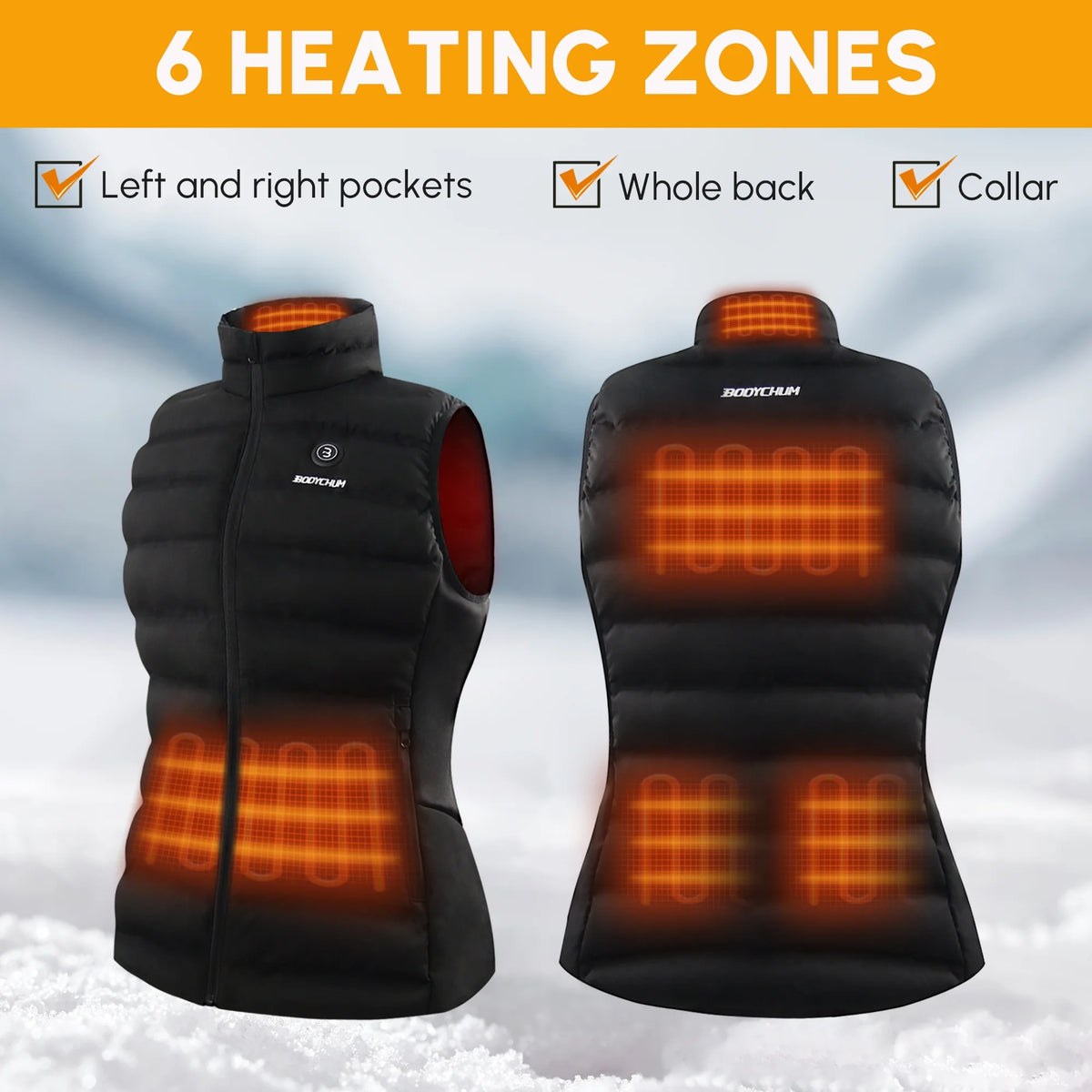 Black Fleece Heated Vest J6165