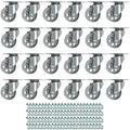 24 All Gray Metal Swivel Plate Caster Wheels Heavy Duty High-gauge Steel Z968155