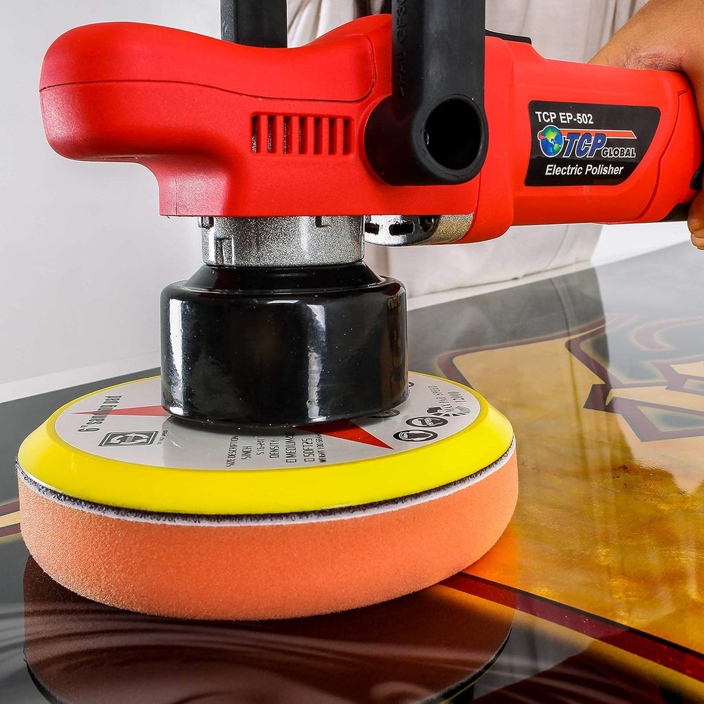 6" Variable Speed Random Orbit Dual-Action Polisher with 6 Pad Buffing and Polishing Kit D12932