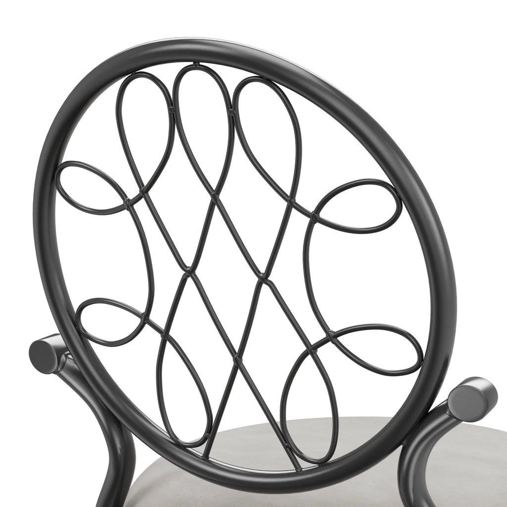 Chrome Metal Vanity Stool C683