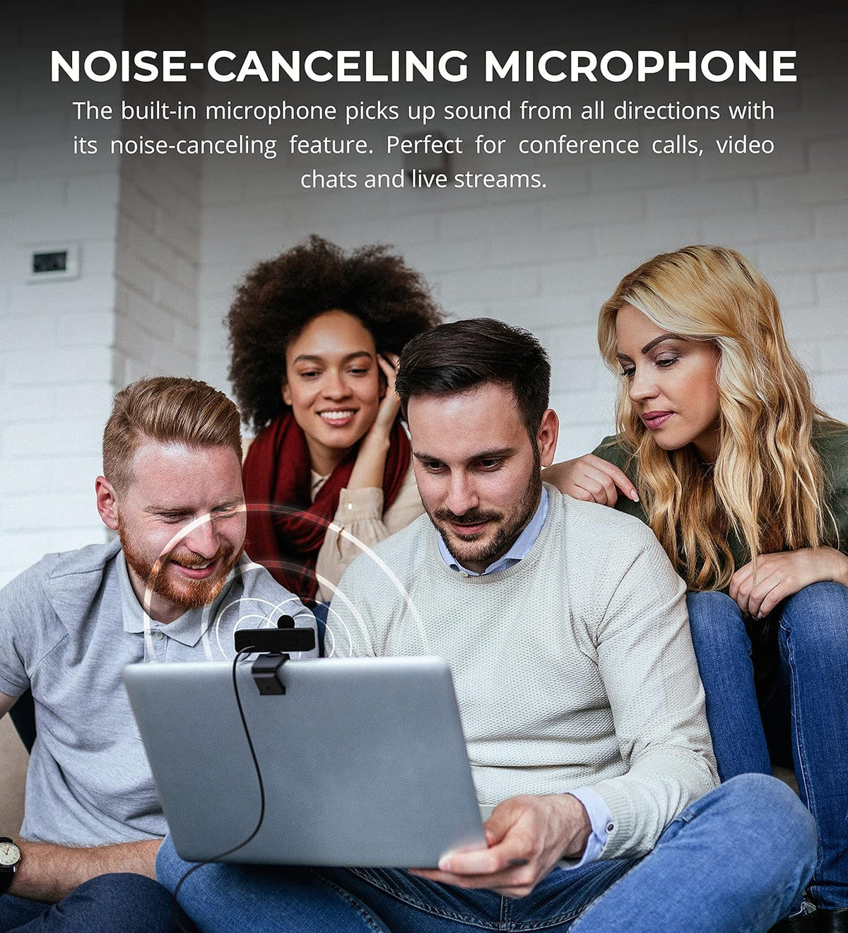 Noise Canceling Bluetooth Headset Bundle with USB Webcam and Conference Speakerphone O823
