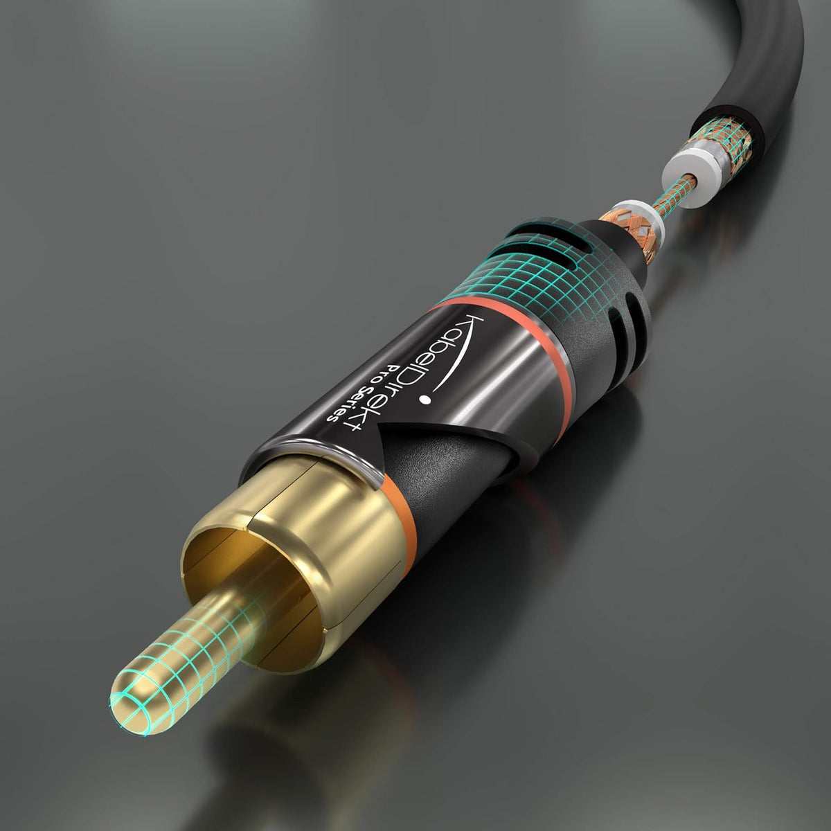 15ft RCA/Phono Stereo Audio Cable, Black X38268