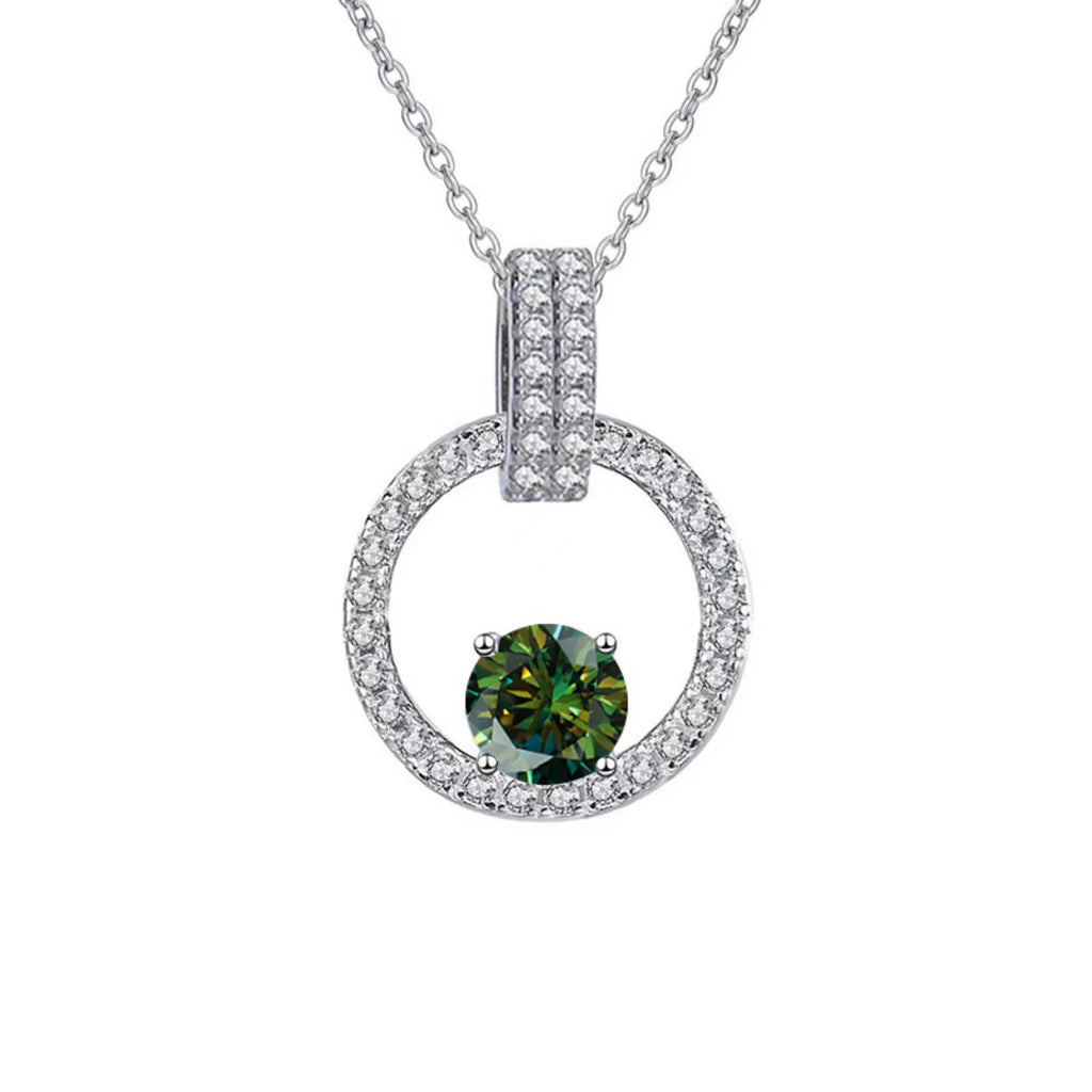 1CT Moissanite Pendant Necklace with Certificate B438