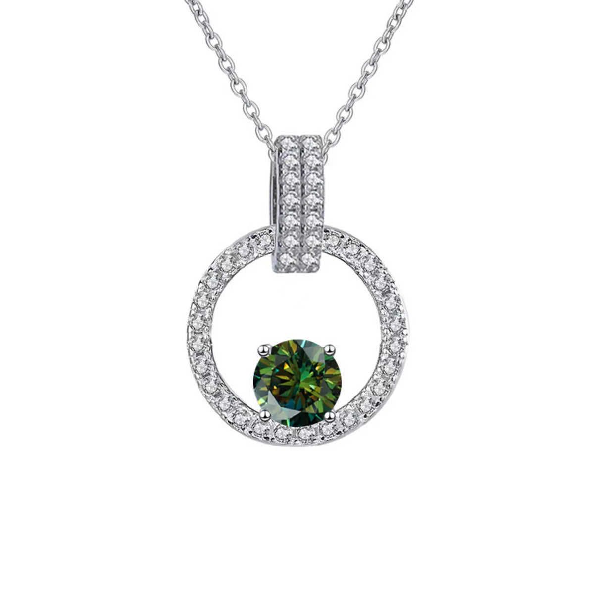1CT Moissanite Pendant Necklace with Certificate B438