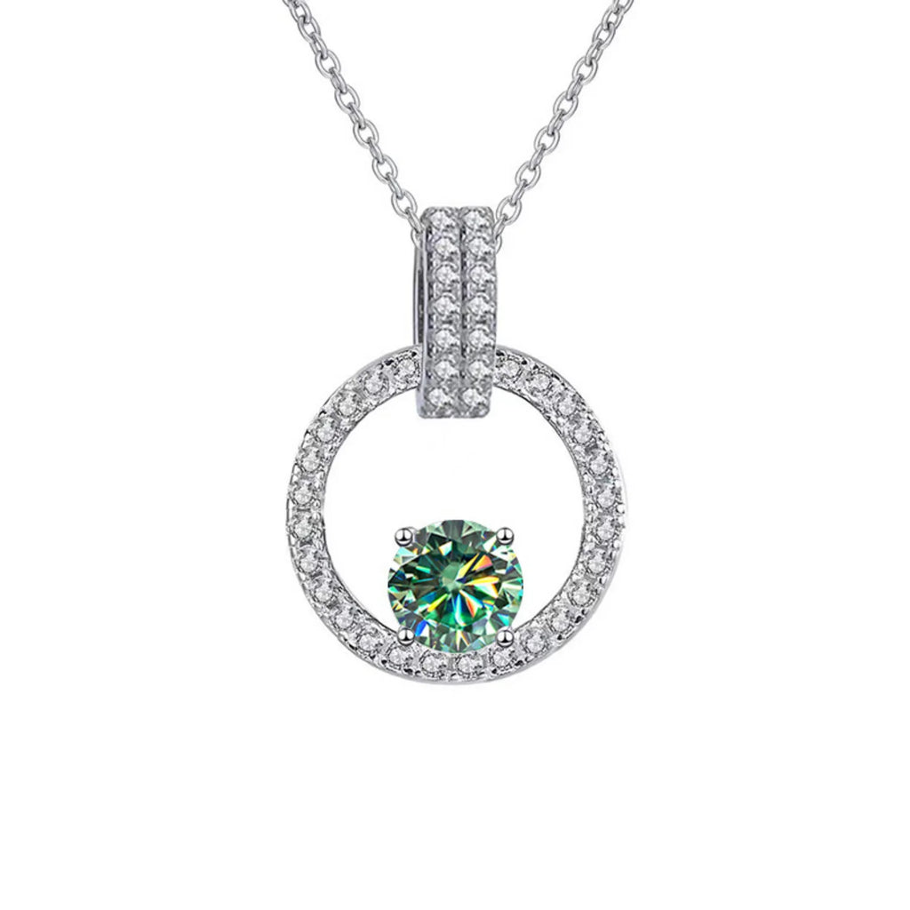 1CT Moissanite Pendant Necklace with Certificate B438