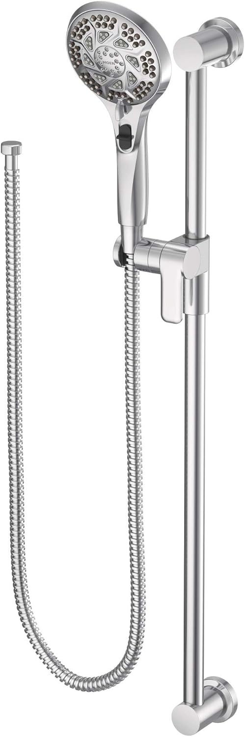 Chrome 5-Function Handshower with Slide Bar and Hose N474024