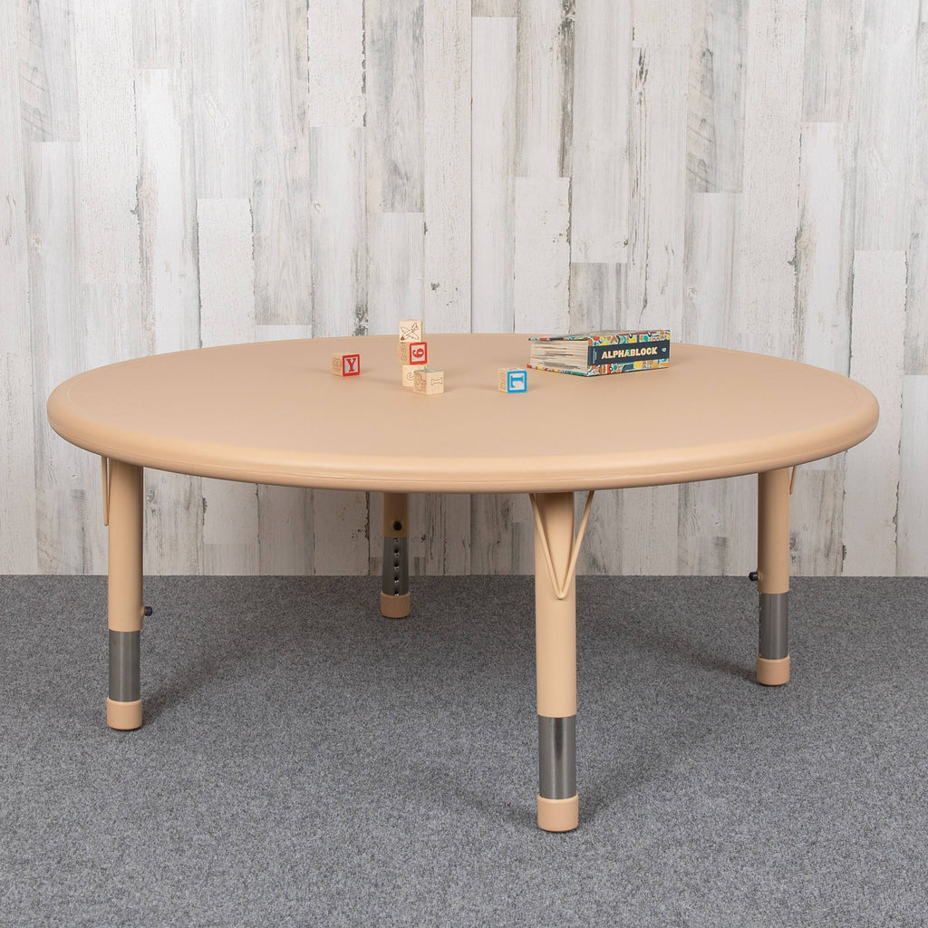45 inch Round Plastic Height Adjustable Activity Table G381