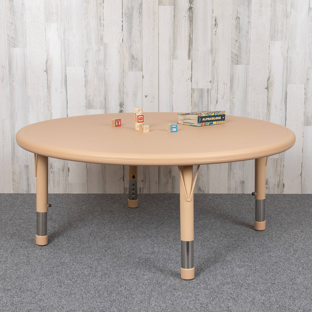 45 inch Round Plastic Height Adjustable Activity Table G381