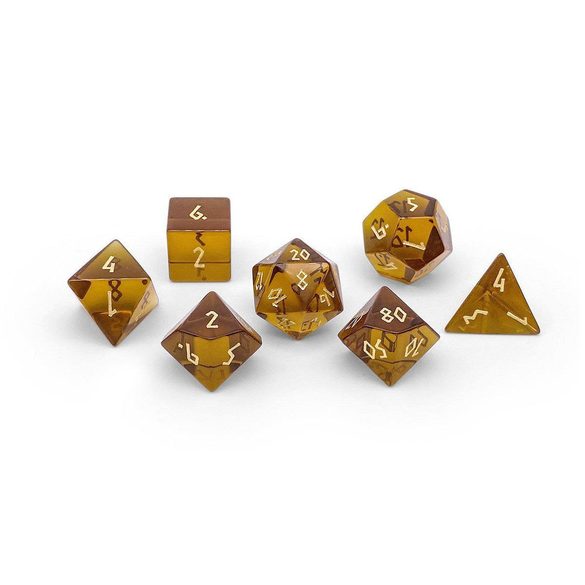 7 Piece Glass Dice Set I226898