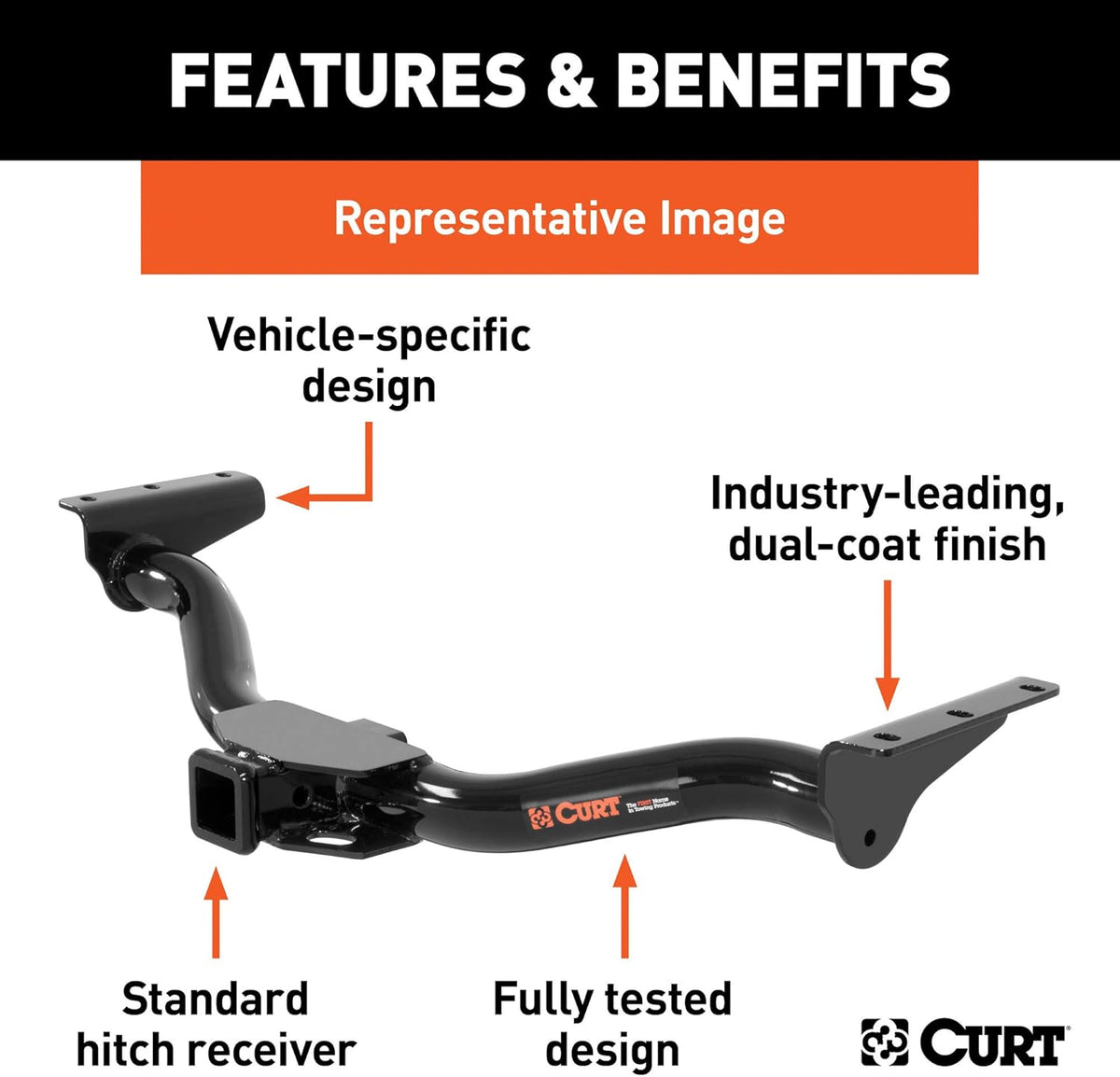 Class 3 Trailer Hitch, 2-Inch Receiver E160