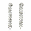 Victoria Vine Drop Diamond Earrings Platinum Pierced D41789
