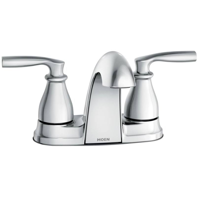 Chrome Centerset Bathroom Faucet with Pop-Up Drain Assembly Double Handle D356