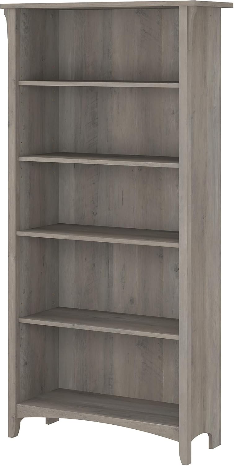 5 Shelf Bookcase in Vintage Black D142
