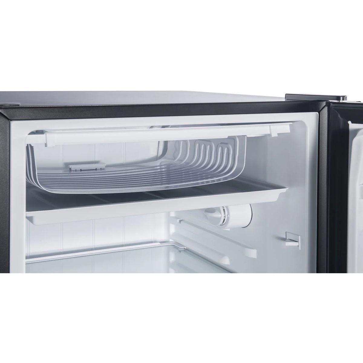 Black Single-Door Mini Refrigerator with Chiller Compartment D76752