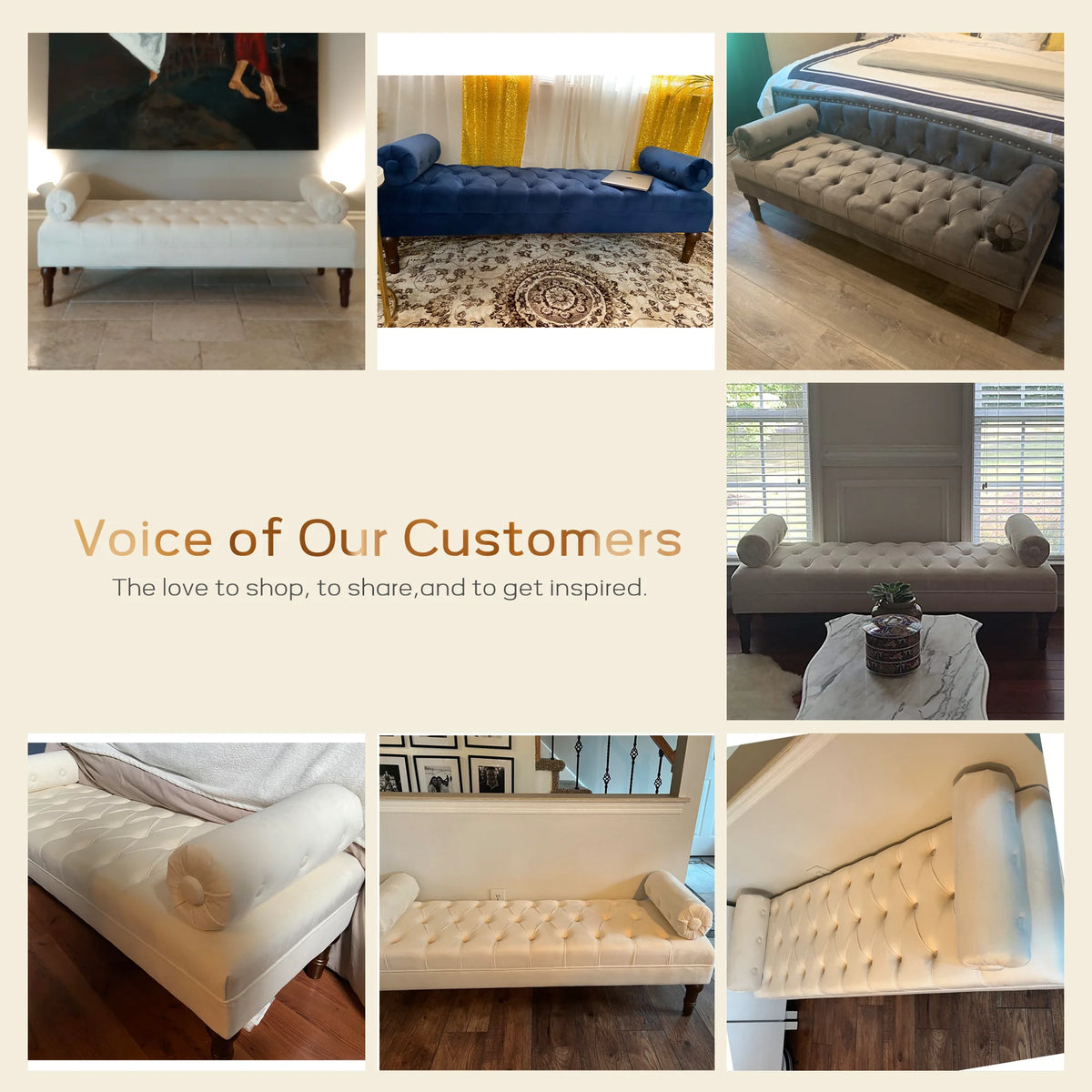 60.2 Inch Grey Tufted Upholstered Bench with 2 Pillows Q163622