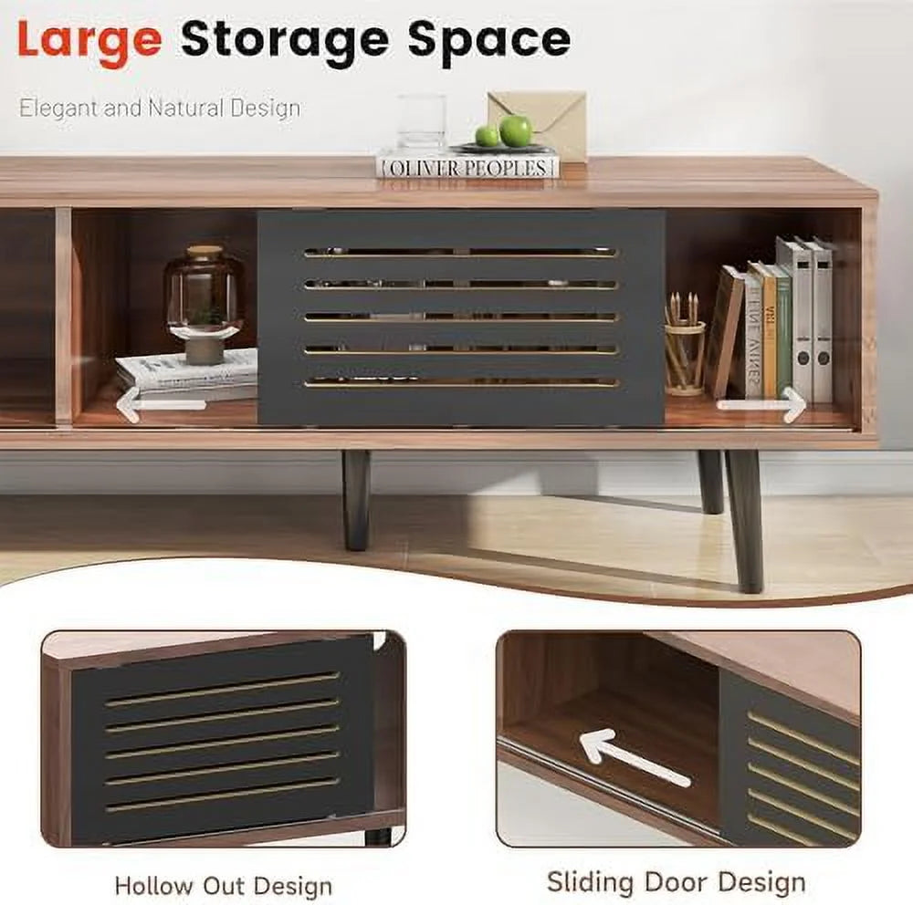 Mid Century Modern TV Stand for 55/60/65 inch TV with Cabinets V967