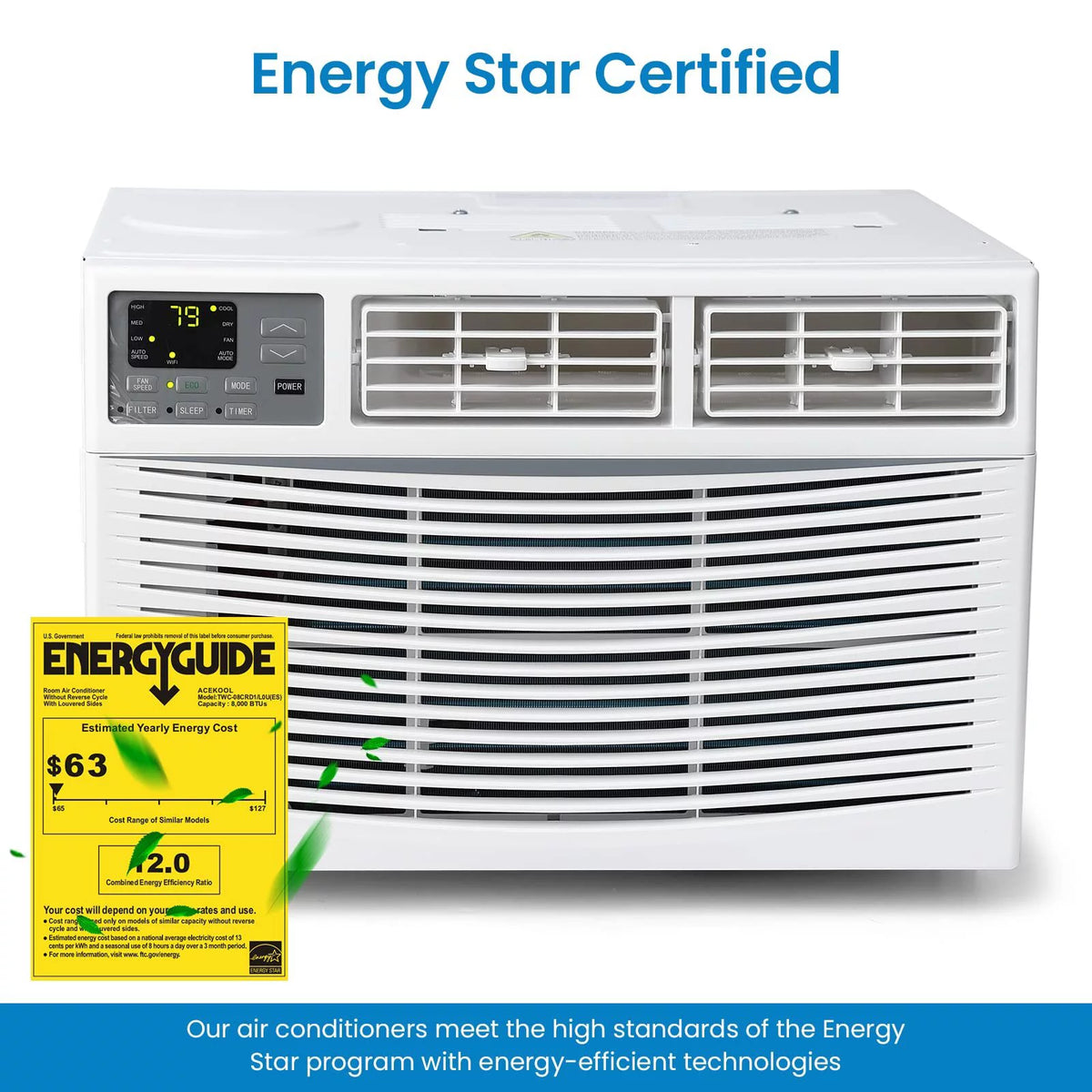 White 6,000 BTU Window-Mounted Air Conditioner P980