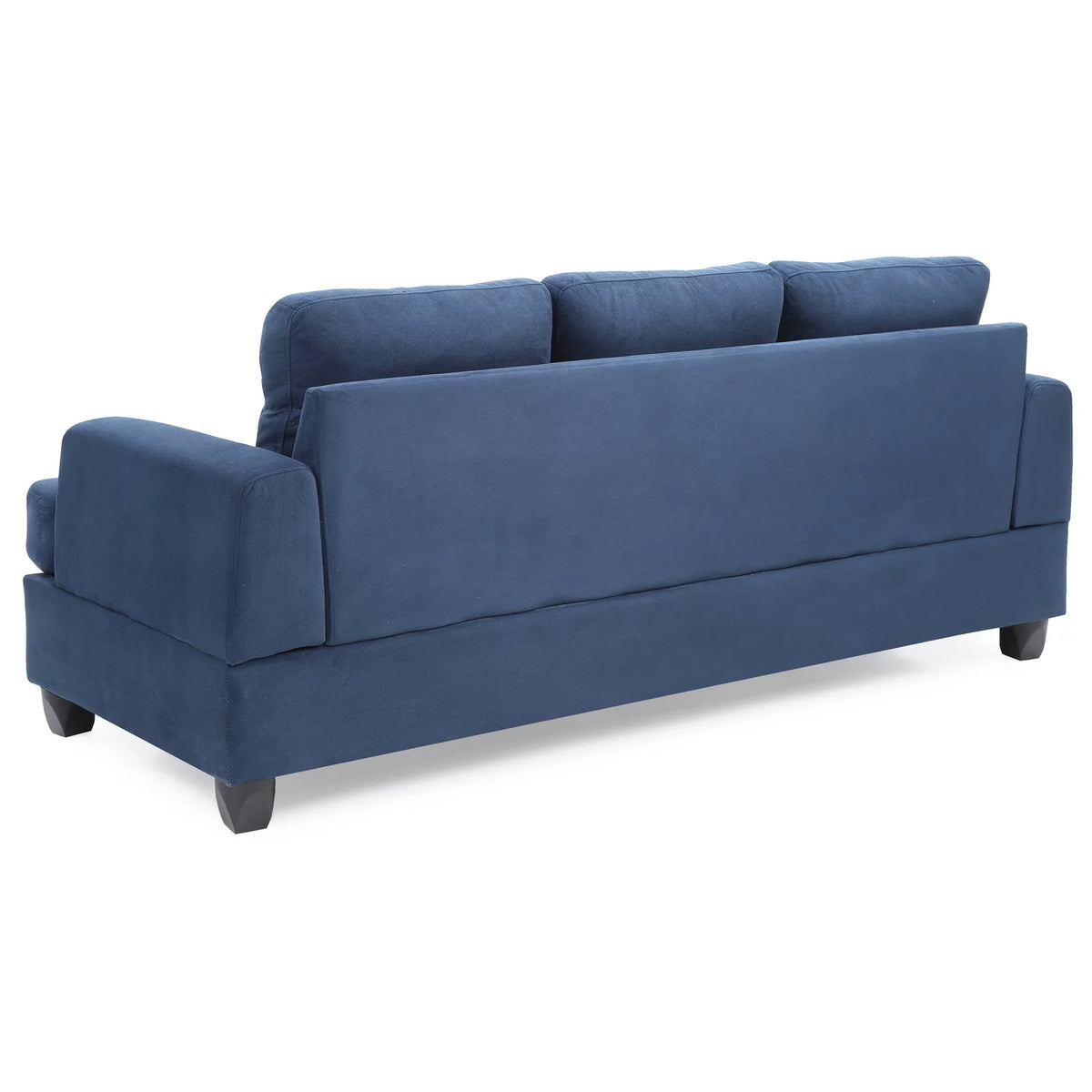 Navy Blue Microsuede Sofa M7478