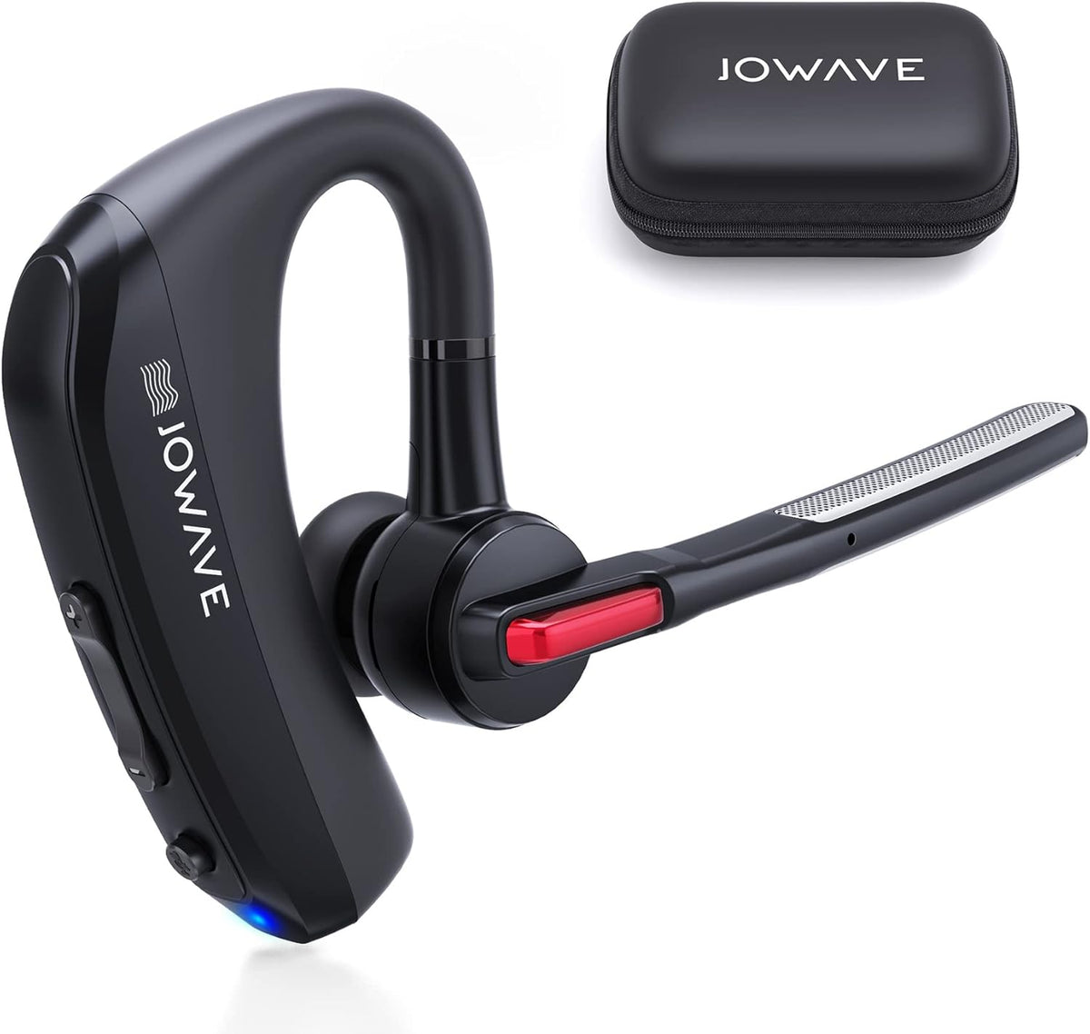 Bluetooth Headset with Dual Mic Noise Cancelling Storage Case Pack of 2 C152285