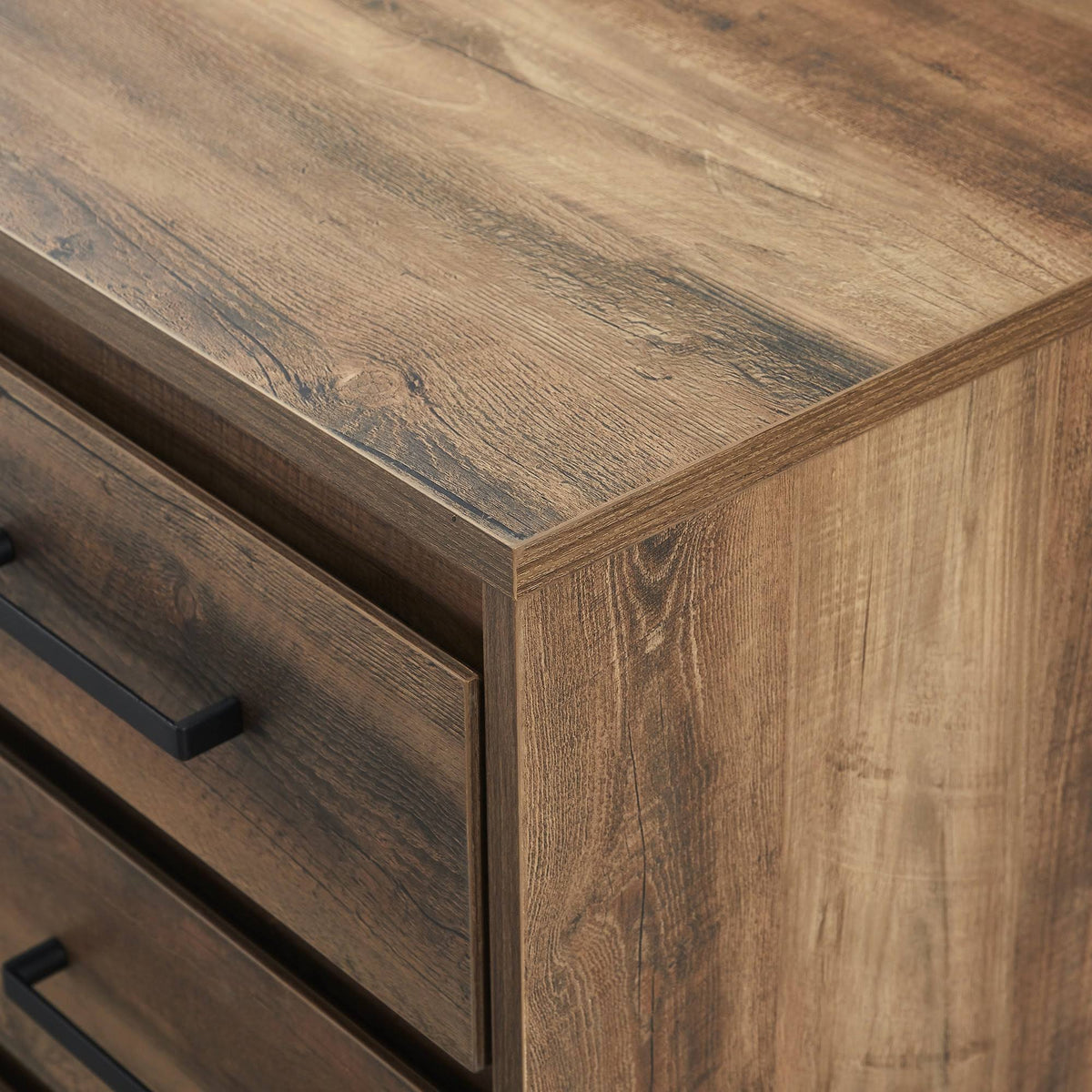 52-Inch 3-Drawer Dark Walnut Desk O55698