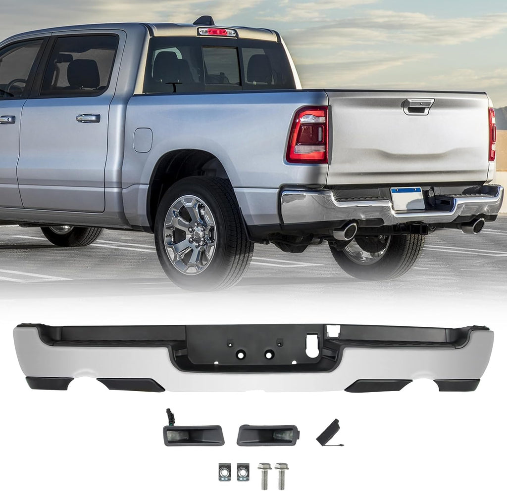 Steel Chrome Rear Step Bumper Assembly H10437