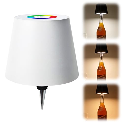 White 2PCS Rechargeable LED Wine Bottle Lamp P5689