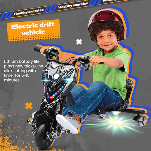 Electric Drift Trike with Adjustable Seat Big Wheel 3-Wheel Scooter A831