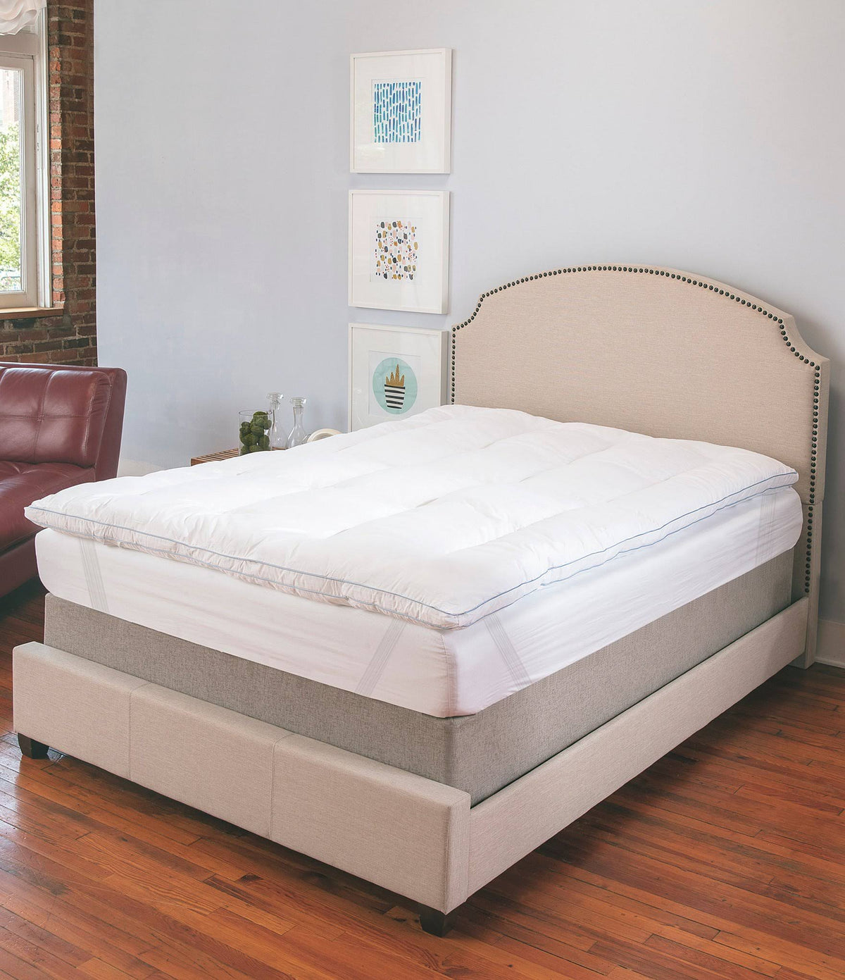 Queen Memory Foam and Fiber Mattress Topper N37958
