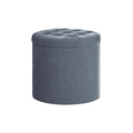 Gray Tweed Storage Ottoman H6769