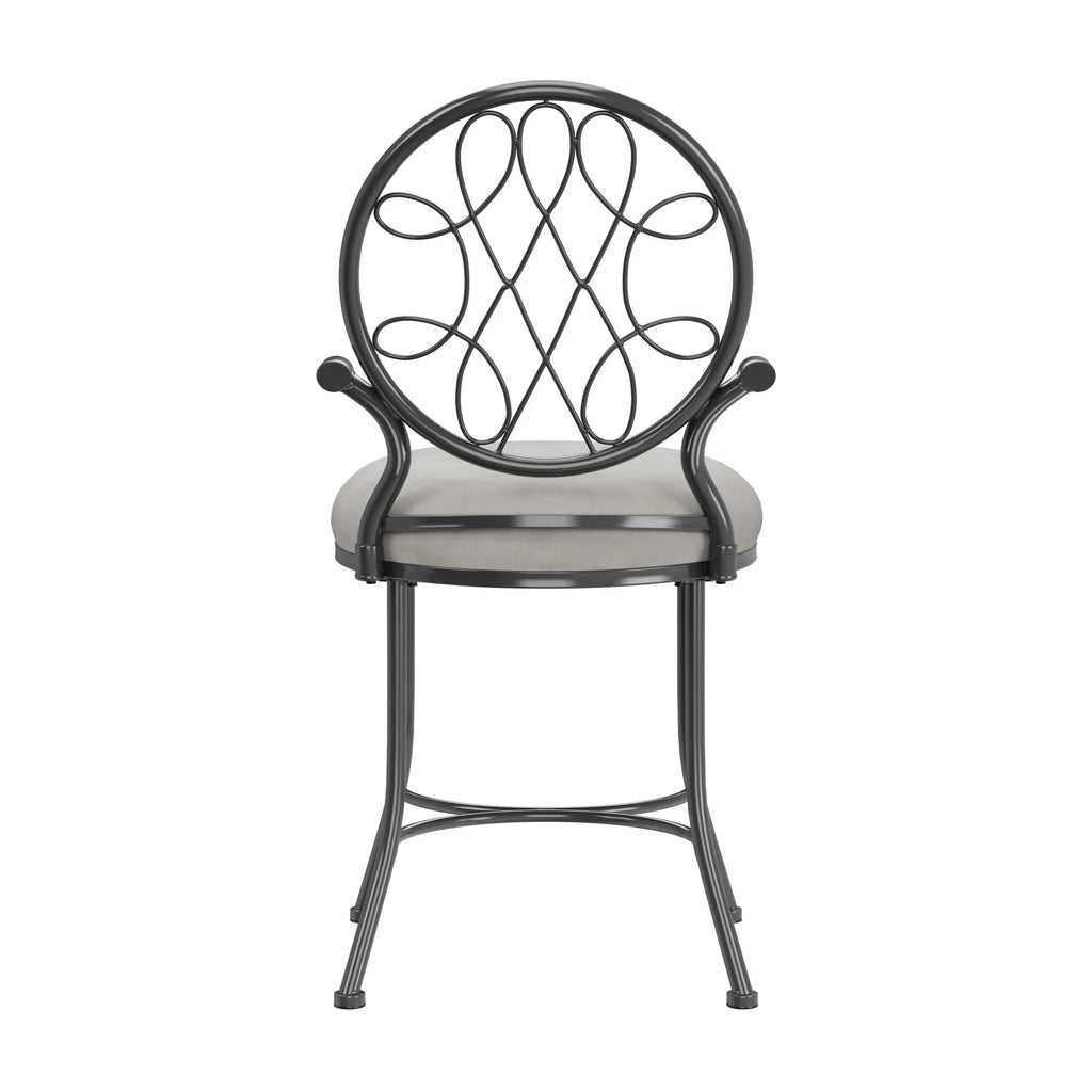 Chrome Metal Vanity Stool C683