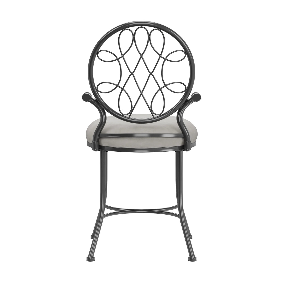 Chrome Metal Vanity Stool C683