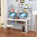 White Student Desk with Bookcase K6119
