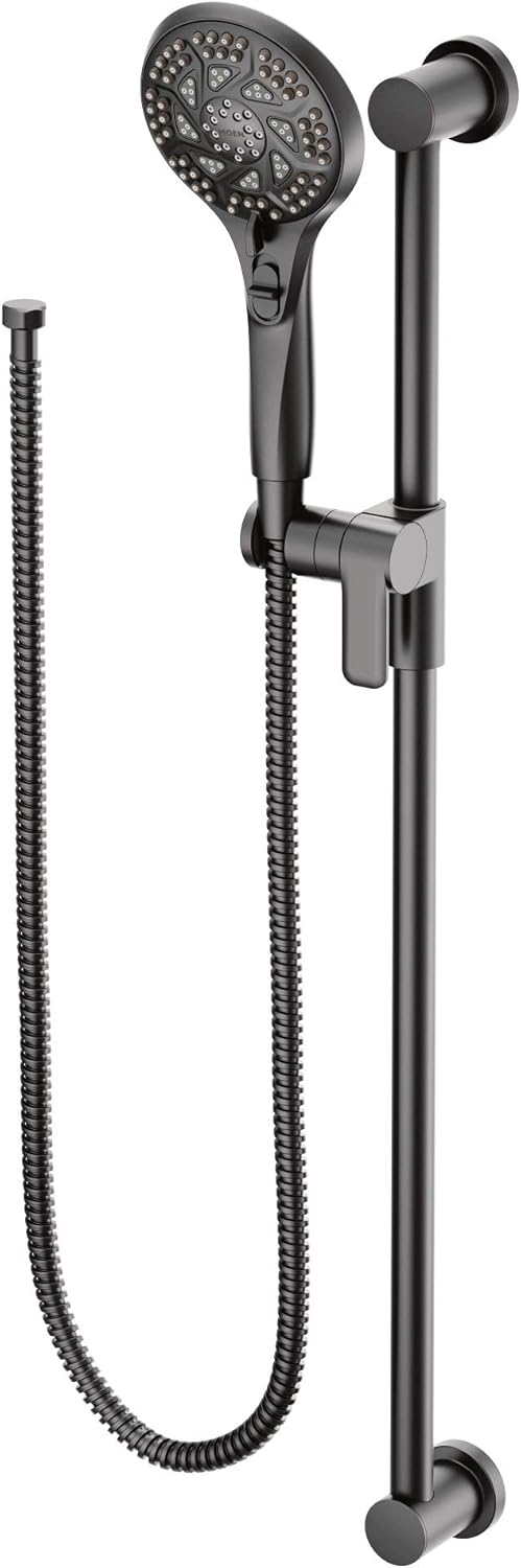 Chrome 5-Function Handshower with Slide Bar and Hose N474024