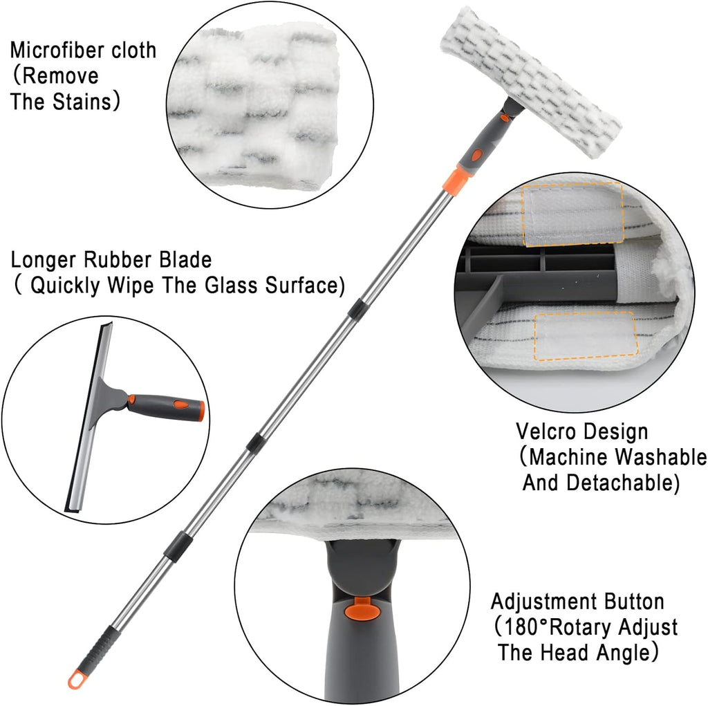 11” Microfiber Cloth and 12” Wide Squeegee Cleaner Kit, Pack of 2 L466171