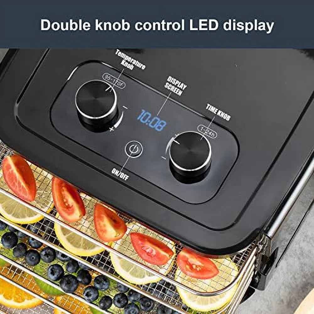 Electric Countertop Food Dehydrator with 4 Stainless Steel Trays C634