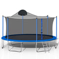 14FT Trampoline with Basketball Hoop, Safety Enclosure Net, and Ladder A764772