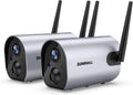 2PCS Rechargeable Battery Powered Wireless Outdoor Security Camera I47691