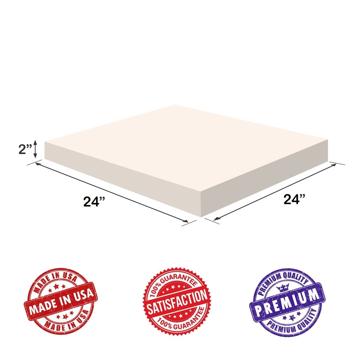 Visco Memory Foam Square Sheet 2.5 lb Regular Density G411