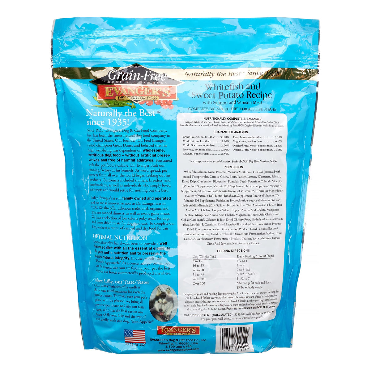 Whitefish & Sweet Potato with Salmon & Venison Dry Dog Food, 4.4 Lb C7610