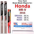 Beam Blade Wipers Set of 3 with Rear Wiper B770871