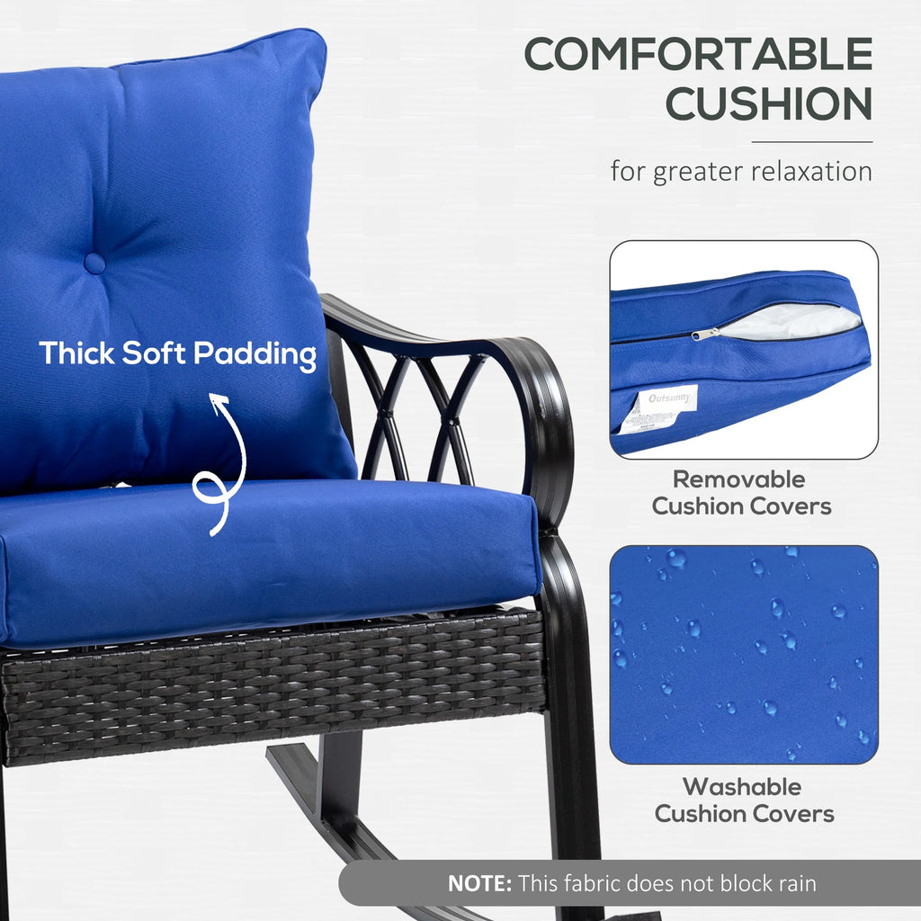 Rattan Rock Chair with Aluminum Frame F14835