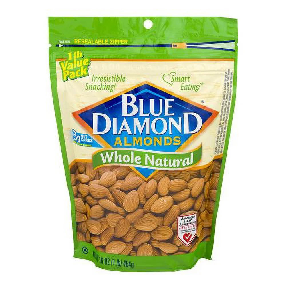 Blue Diamond Whole Natural Almonds (Pack of 10) T4610