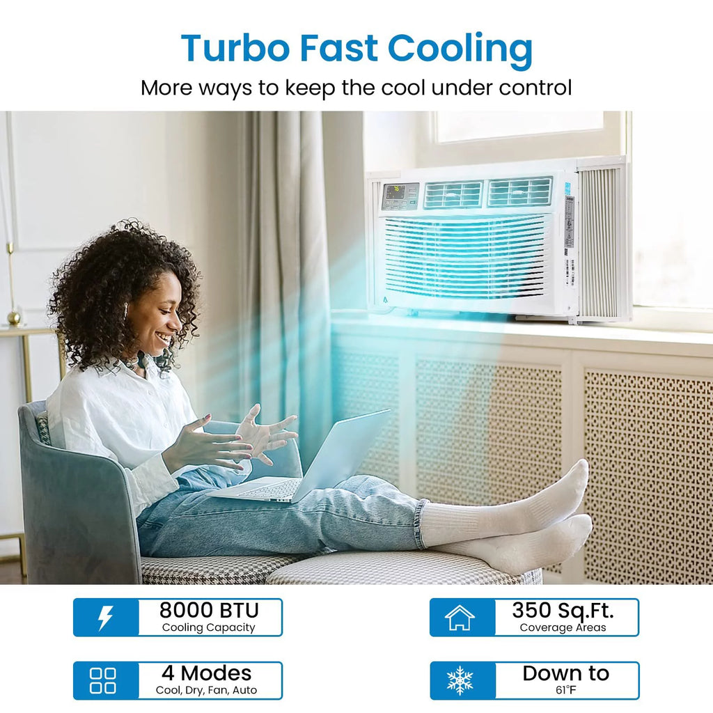 White 6,000 BTU Window-Mounted Air Conditioner P980