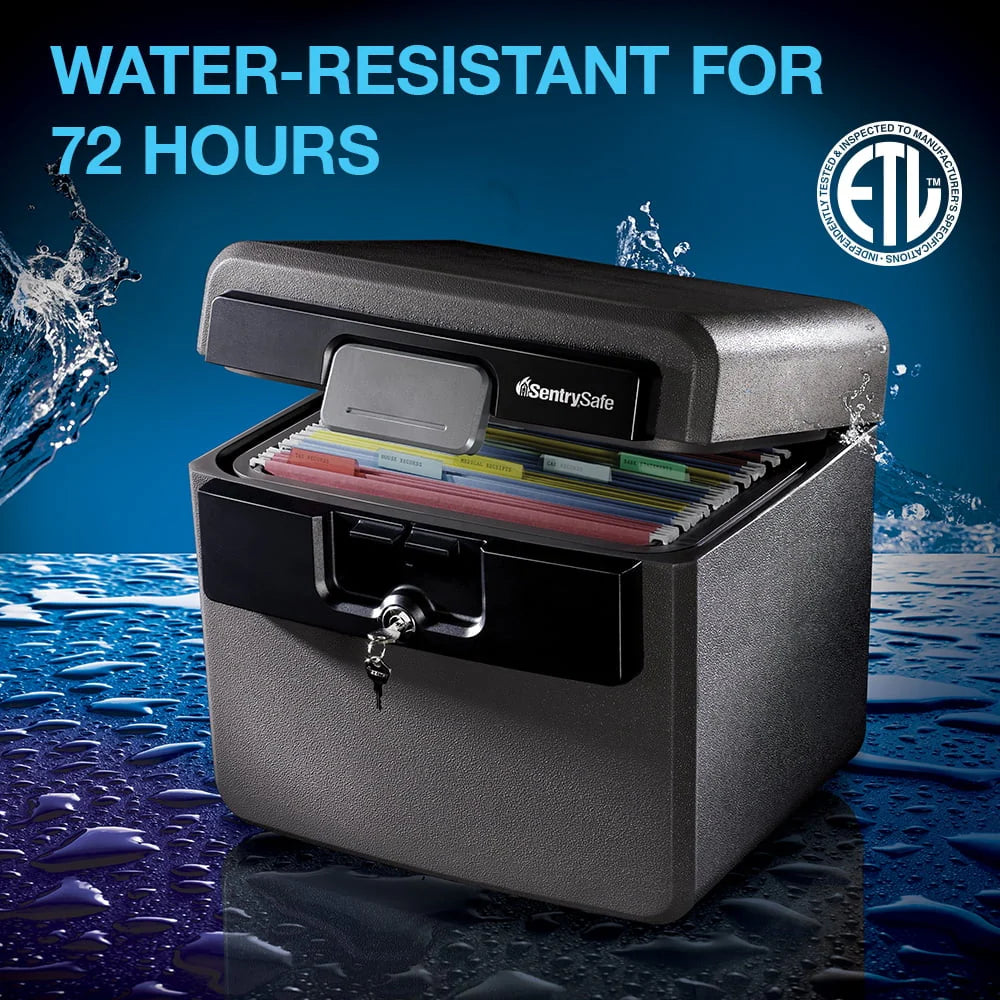 Fire-Resistant Water-Resistant Key Lock Safe Box 0.65 cu. ft. I30120